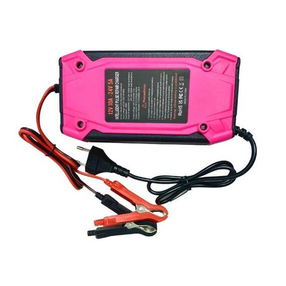 Incarcator auto pentru acumulator 12V 10A 24V 5A, cu functie de reparare prin impuls, protectie inteligenta, plug US 110-240V : Putere - 10 A - 3- Roveli