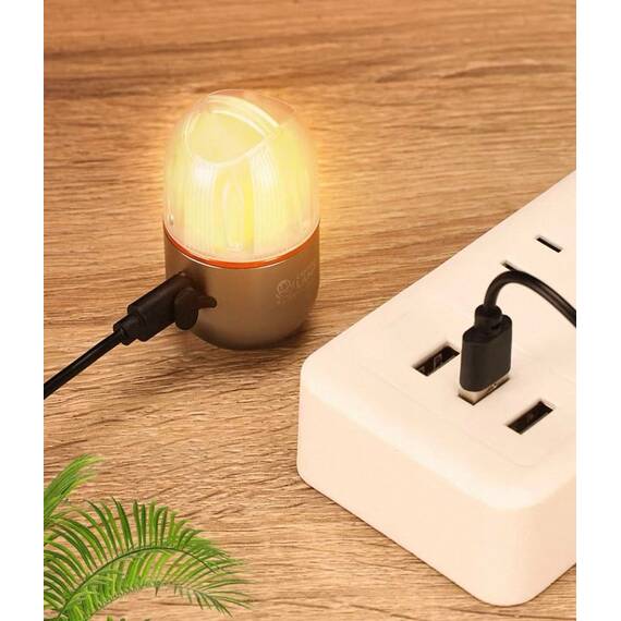 Lanterna mini de camping, multifunctionala, reincarcabila, cu baza magnetica si trepied : Culoare - negru, Culoare (tm): negru - 8- Roveli