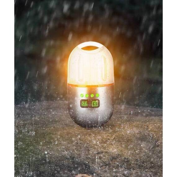 Lanterna mini de camping, multifunctionala, reincarcabila, cu baza magnetica si trepied : Culoare - negru, Culoare (tm): negru - 9- Roveli