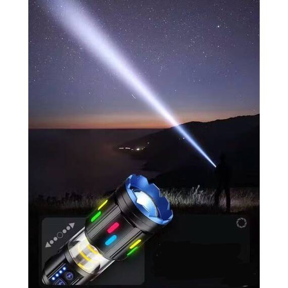 Lanterna tactica YEMAO YM-G560Y, 1200LM, baterie 5000 mAh, functie lampa : Culoare - negru - 7- Roveli