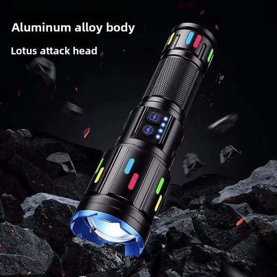 Lanterna tactica YEMAO YM-G560Y, 1200LM, baterie 5000 mAh, functie lampa : Culoare - negru - 10- Roveli