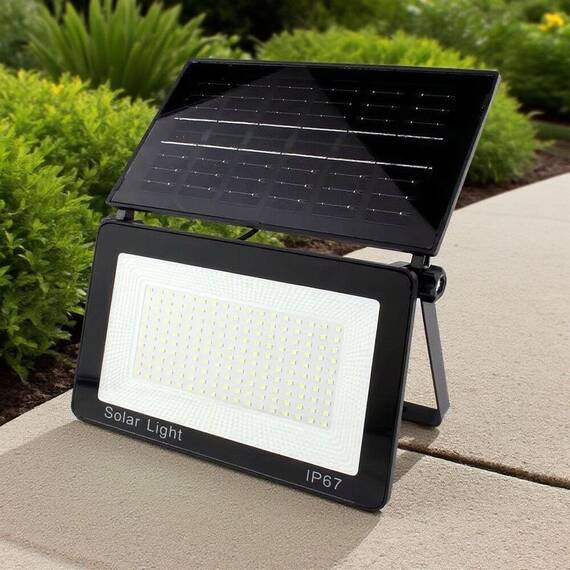 Lampa solara de perete LED, pentru exterior, IP67 : Putere - 100 W - 5- Roveli