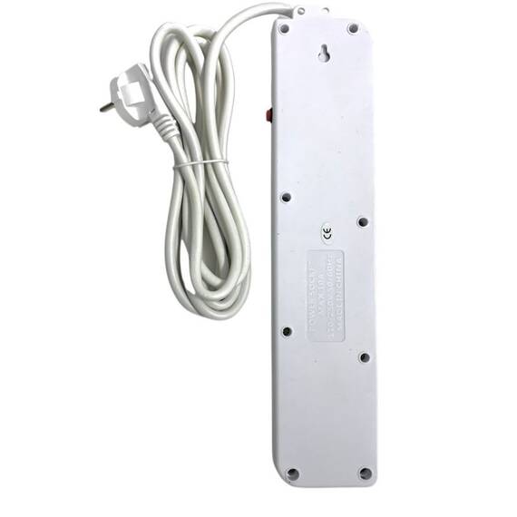Prelungitor cu 4/5 prize UK, cablu 3 metri, 2 USB A, 1 USC C, 2500W : Marime - 4 prize - 5- Roveli
