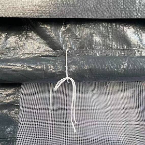 Pavilion multifunctional tip garaj DacEnergy©, depozitare, evenimente, cu ferestre, ambele capete detasabile, cadru metalic din otel, prelata rezistenta, utilizare in fiecare sezon, 3 x 6 x 2.75 m - 5- Roveli