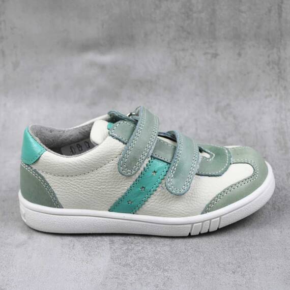Pantofi sport , pentru copii , din piele naturala 1839-ALB/TURCOAZ/B, Culoare (12): Bleu, Marime (12): 26 - 4- Roveli