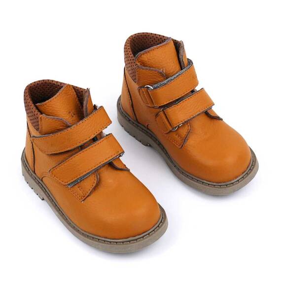 Ghete usoare , pentru copii , din piele naturala , captusite  3262-COGNAC, Culoare (12): Camel, Marime (12): 27 - 3- Roveli
