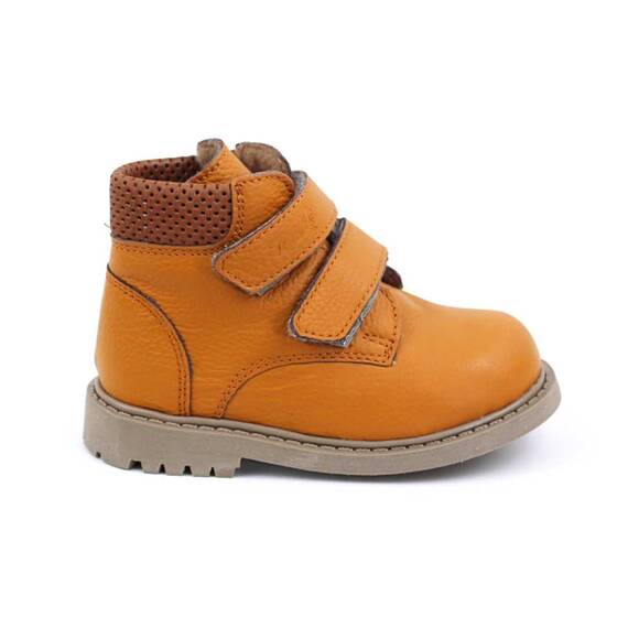 Ghete usoare , pentru copii , din piele naturala , captusite  3262-COGNAC, Culoare (12): Camel, Marime (12): 27 - 4- Roveli