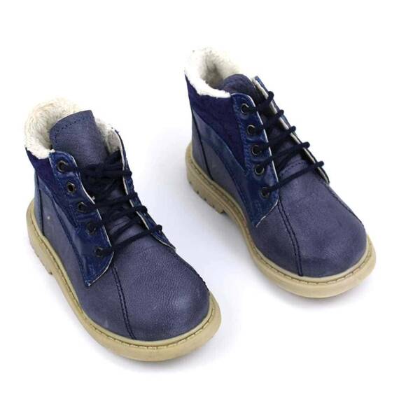 Ghete usoare , pentru copii , din piele naturala , captusite  2876-BLEUMARIN/11 - 2- Roveli