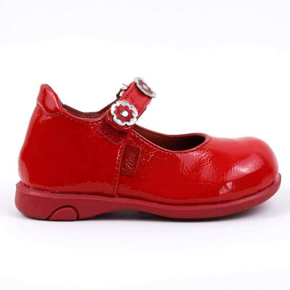 Pantofi usori , de copii , cu bareta decorata 1527-ROSU - 3- Roveli