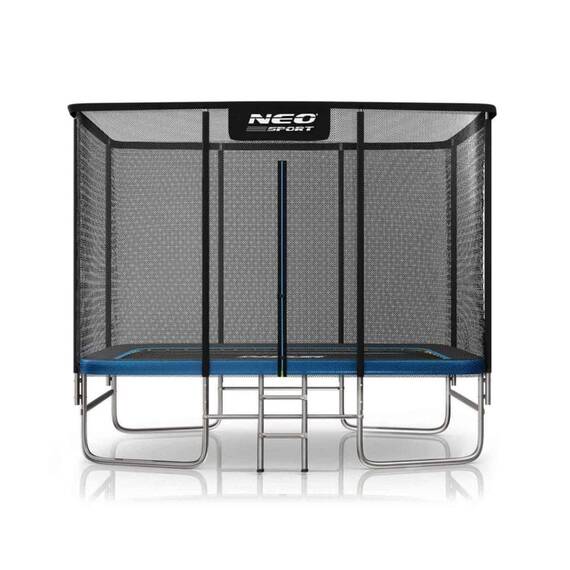 Trambulina dreptunghiulara de gradina, materiale rezistente la UV, cadru din otel galvanizat, scara confortabila si sigura, cu fermoar si catarama, 305 x 214 cm - - Roveli