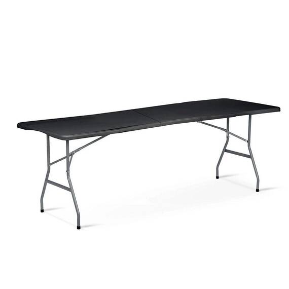 Masa de gradina pliabila, cadru durabil din otel, material PE si rezistent la UV, cu maner, 244 x 75 x 74 cm, negru - 8- Roveli