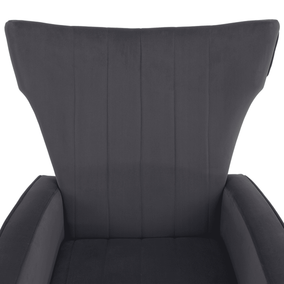 Fotoliu de relaxare, tesatura Velvet gri, BARET - 4- Roveli