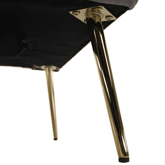 Fotoliu de relaxare, tesatura Velvet gri, BARET - 9- Roveli