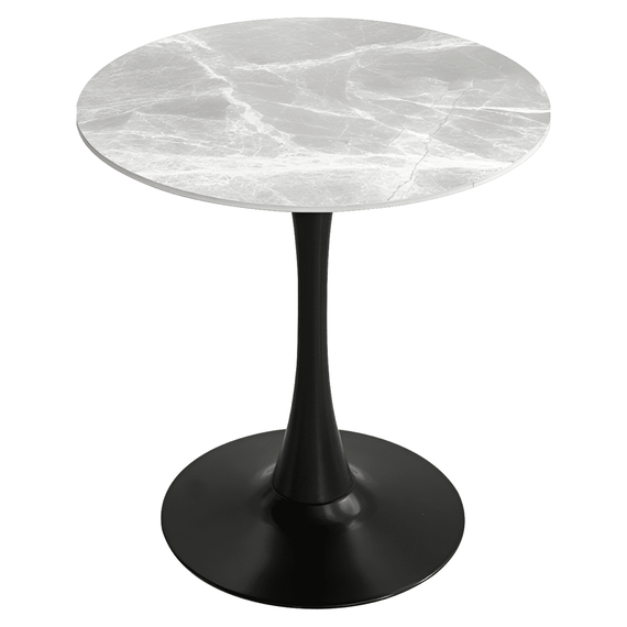 Masa de sufragerie, marmura gri/negru, diametru 90 cm, LORIAN TYP 1 - 2- Roveli