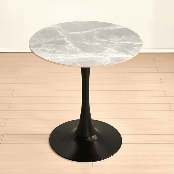Masa de sufragerie, marmura gri/negru, diametru 90 cm, LORIAN TYP 1 - 4- Roveli