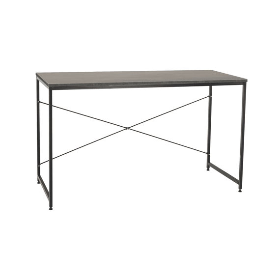 Birou, beton/negru, 120x60 cm, MELLORA - - Roveli