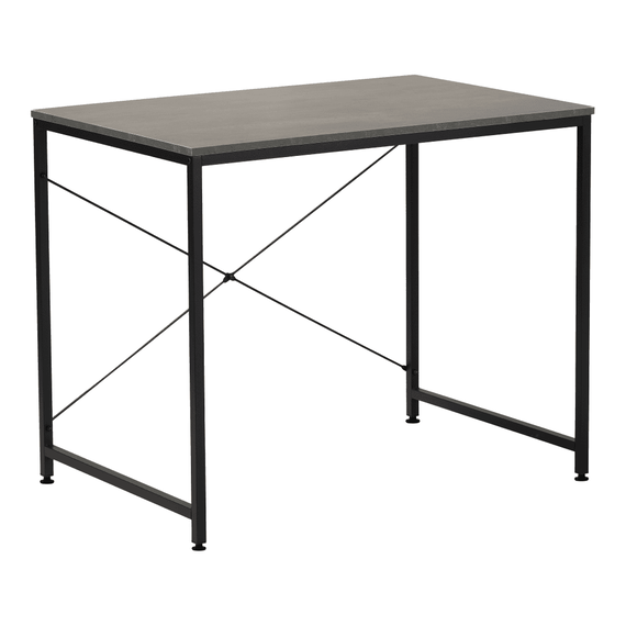 Birou, beton/negru, 90x60 cm, MELLORA - 5- Roveli