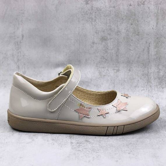 Pantofi usori , de copii , decorati cu stelute , cu talpa din cauciuc   3222-BEJ/X, Culoare (12): Bej, Marime (12): 34 - 4- Roveli