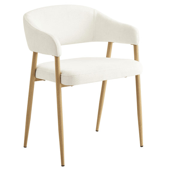 Fotoliu de sufragerie de design, crem/fag, NIZAR TYP 1 - - Roveli