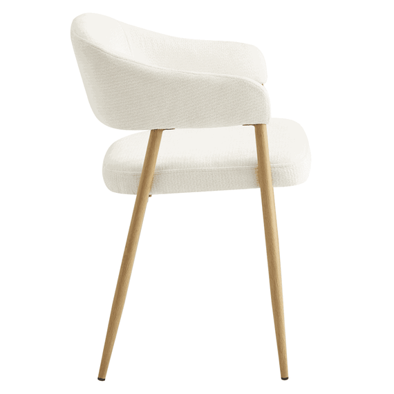 Fotoliu de sufragerie de design, crem/fag, NIZAR TYP 1 - 2- Roveli