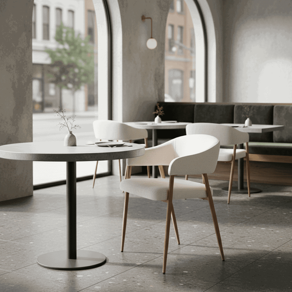 Fotoliu de sufragerie de design, crem/fag, NIZAR TYP 1 - 7- Roveli