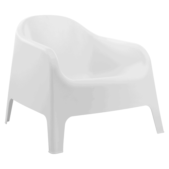 Scaun stivuibil, alb, plastic, SOKRA NEW - - Roveli