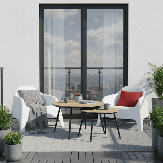 Scaun stivuibil, alb, plastic, SOKRA NEW - 4- Roveli
