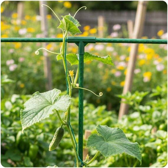Conectori pentru stalpi gradina, tip 3, cu diametrul de 11 mm, balamaua pivotanta, verde, 4 buc - 3- Roveli
