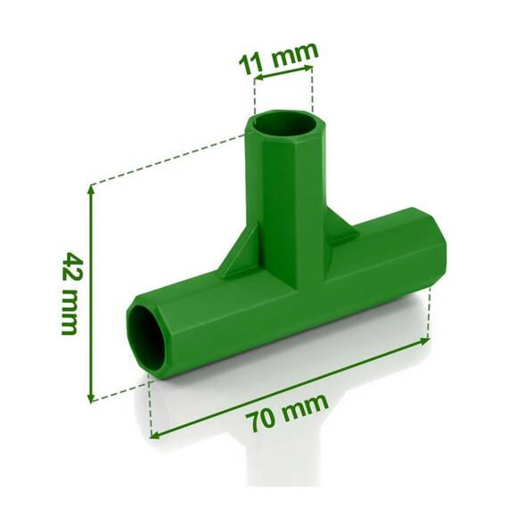 Conectori pentru stalpi gradina, tip 3, cu diametrul de 11 mm, balamaua pivotanta, verde, 4 buc - 4- Roveli