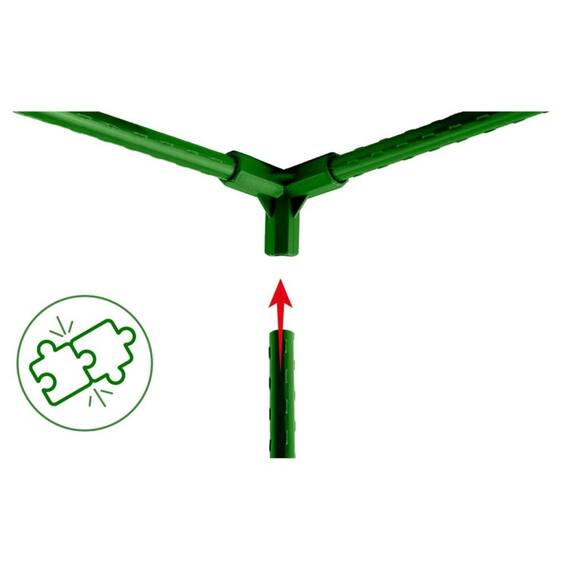 Conectori pentru stalpi gradina, cu 3 poli, tip 3, cu diametrul de 11 mm, constructie modulara, verde, 4 buc - 4- Roveli