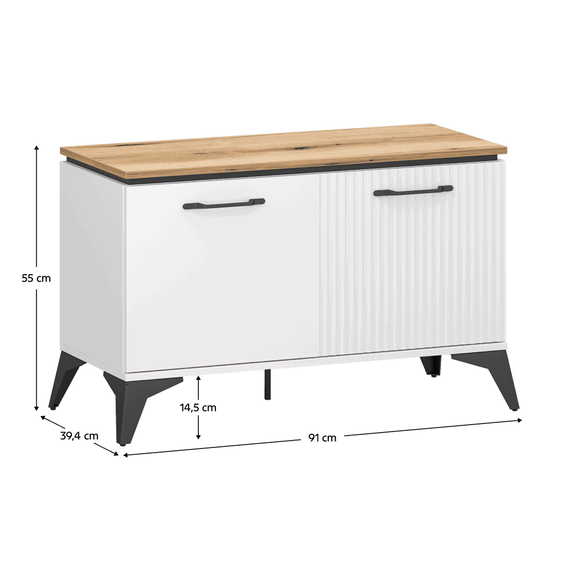 Pantofar, alb/stejar evoke, VELIS 2D - 5- Roveli