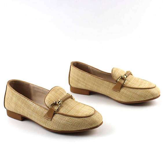 Mocasini usori de dama , cu accesoriu auriu A10502-CAMEL, Culoare (12): Camel, Marime (12): 37 - 4- Roveli
