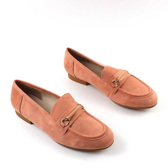 ​Mocasini usori de dama , cu accesoriu auriu A10505-PINK, Culoare (12): Roz, Marime (12): 41 - 3- Roveli