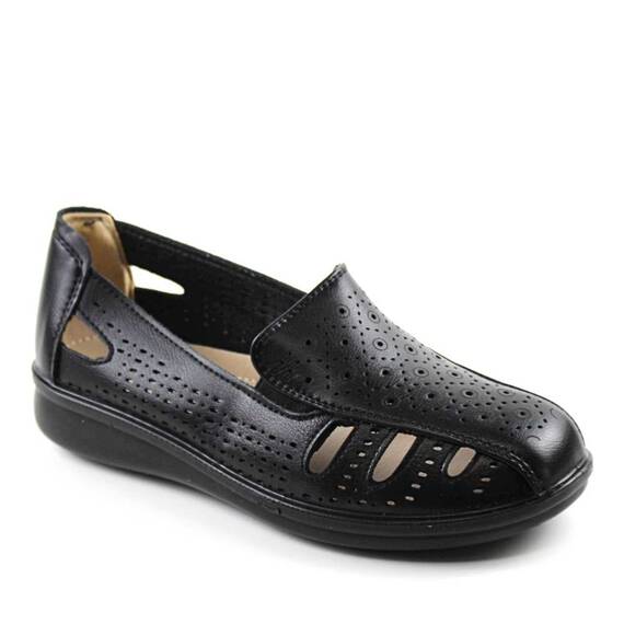 Pantofi comozi de dama , perforati GG2-BLACK, Culoare (12): Negru, Marime (12): 40* - - Roveli