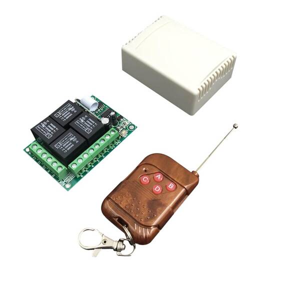 Kit Telecomanda + Receptor cu 4 canale pentru automatizari (tip2) - - Roveli