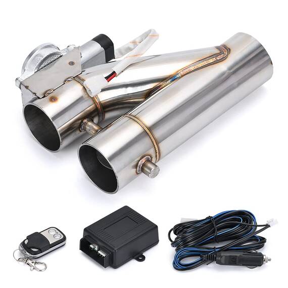 Kit Cut-Off Valve tip "Y" pentru schimbare traseu evacuare cu telecomanda, diametru 50mm - - Roveli