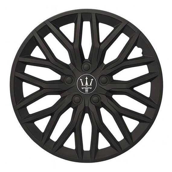 Set 4 capace roti VELAR Black Core, design Sportiv cu accente negre, ABS rezistent, Universal, pentru jante R16 - - Roveli