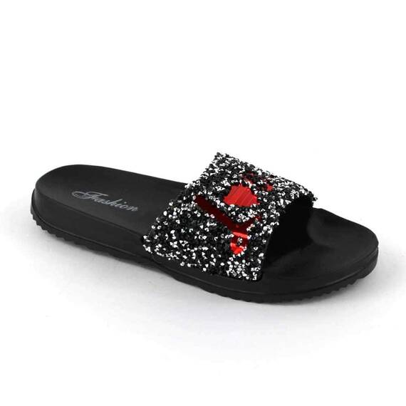 ​Papuci de dama usori si comozi 861-LOVE-BLACK, Culoare (12): Rosu, Marime (12): 36 - 3- Roveli