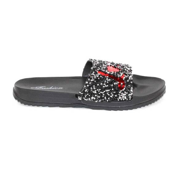 ​Papuci de dama usori si comozi 861-LOVE-BLACK, Culoare (12): Rosu, Marime (12): 38 - 5- Roveli
