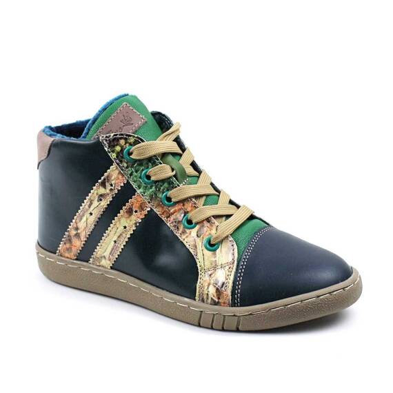 Ghete sport pentru copii , captusite , din piele naturala 3197-VERDE/VERDE, Culoare (12): Verde, Marime (12): 35 - - Roveli
