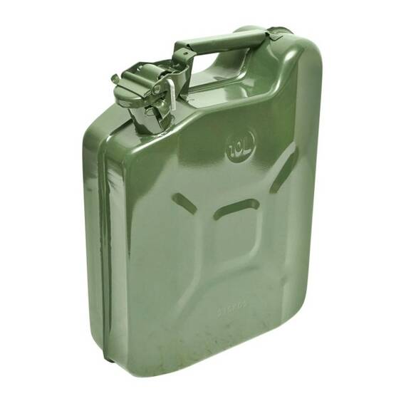 Canistra din metal pentru combustibil, capacitate 10l, culoare verde - - Roveli