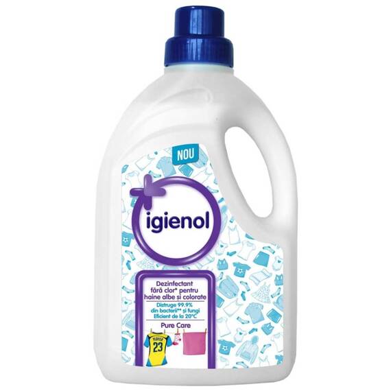 Dezinfectant haine Igienol, lichid, antibacterian, eliminare mirosuri, 1.5L, Pure - - Roveli