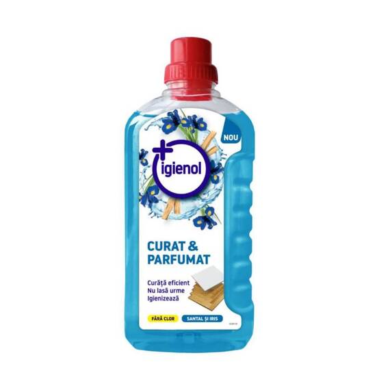 Solutie pardoseli Igienol, lichid, antibacterian, curat si parfumat, 1L, santal si iris - - Roveli