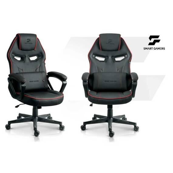 Scaun de gaming, perna lombara, reglare a inaltimii, 103-123 cm, se rotesc la 360°, mecanismul Soft UP™, negru si rosu - 3- Roveli