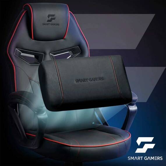 Scaun de gaming, perna lombara, reglare a inaltimii, 103-123 cm, se rotesc la 360°, mecanismul Soft UP™, negru si rosu - 6- Roveli