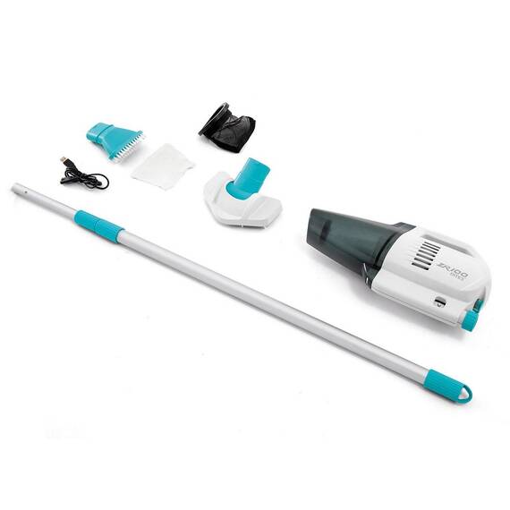 ​Aspirator fara fir pentru curatarea spa-urilor si piscinelor de gradina Intex, tija telescopica, cablu USB inclus, 2 capete de periuta inlocuibile, 4V Ni-MH, 45 litri/ora, 0,8 L - 4- Roveli