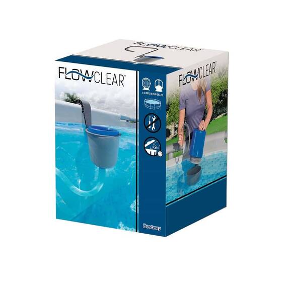 ​Skimmer piscina Bestway, din PVC, pentru adunarea si eliminarea resturilor de suprafata piscinei, gri - 4- Roveli