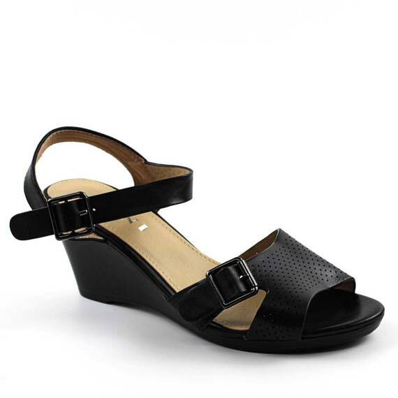 Sandale usoare de dama , cu catarame T17-Black, Culoare (12): Negru, Marime (12): 40* - - Roveli