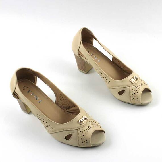 Pantofi comozi de dama , decupati A8521-BEIGE, Culoare (12): Bej, Marime (12): 37 - 3- Roveli