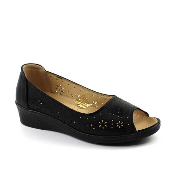 Pantofi comozi de dama , decupati A011-BLACK, Culoare (12): Negru, Marime (12): 38* - 2- Roveli